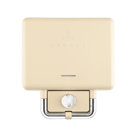 Tostapane e Piastra Sandwich Retrò "Epoque" Crema con Piastre Rimovibili - 800W, Estia Home