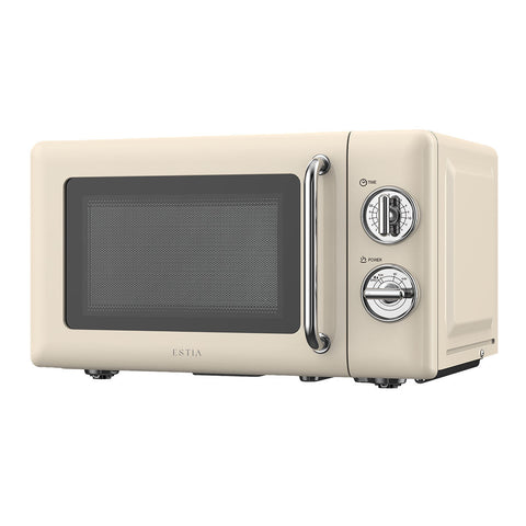 Forno a Microonde Retrò "Epoque" Crema 20LT 700W, Estia Home