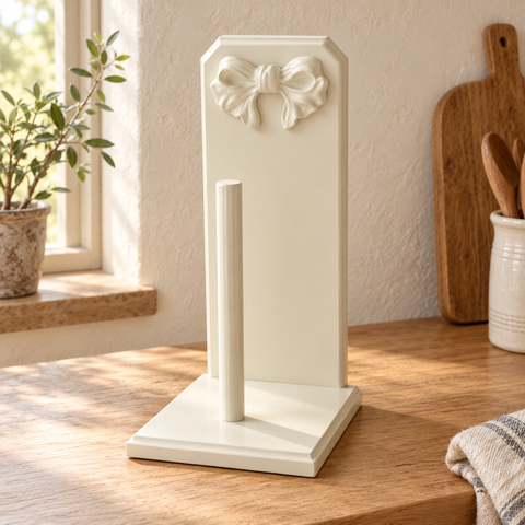 Porta Scottex da Appoggio con Fiocco – Kaluka Shabby Chic