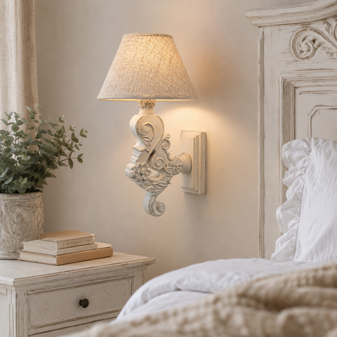 Applique Dorothy Bianca con Cappa Natural Shabby Chic - H.44cm