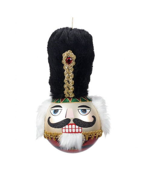 Palla di Natale in Vetro con Testa Schiaccianoci – Goodwill, 20 cm