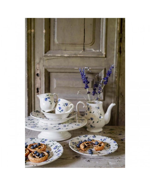 Set 6 Tazzine da Caffè Floret Full Blu – Blanc MariClò | Con Piattino in Ceramica