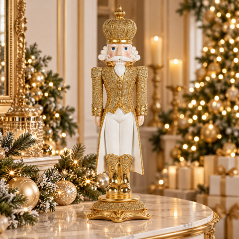 Schiaccianoci Natalizio Bianco e Oro Collezione Magic Kingdom – Goodwill