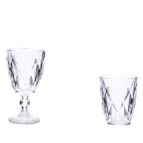 Servizio Vetro 6 Calici e 6 Bicchieri "Erling" - 12 Pezzi, 25cl e 28cl