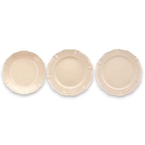 Servizio Piatti in Melamina “Siria” – 18 Pezzi per 6 Persone – Stile Shabby Chic Avorio