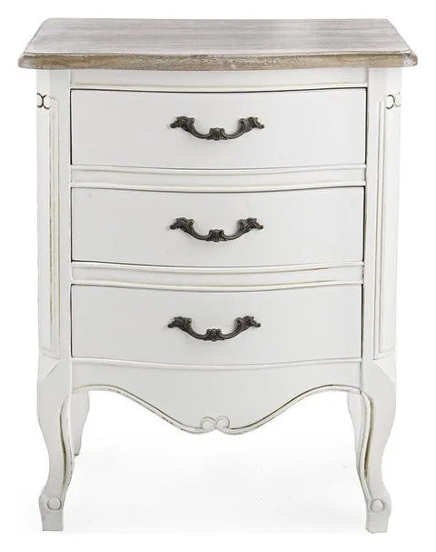 Comodino Justine in Legno a 3 cassetti - 50x35x66 cm