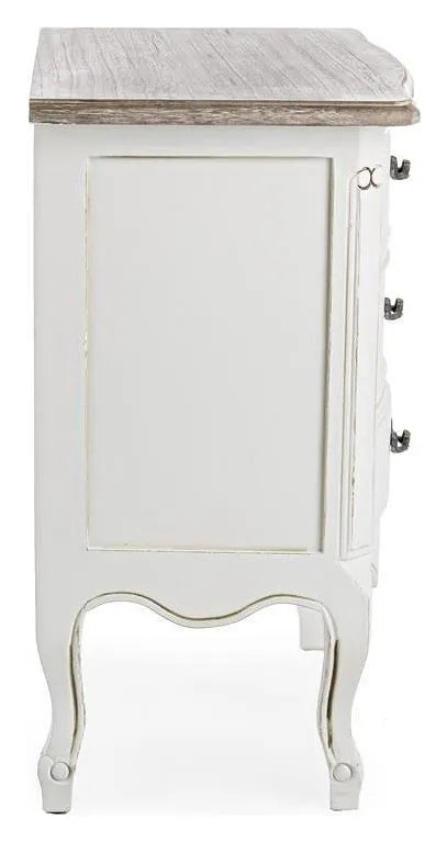 Comodino Justine in Legno a 3 cassetti - 50x35x66 cm