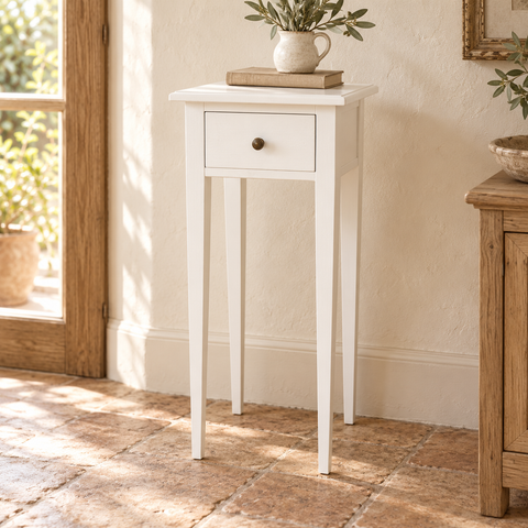 Tavolino Alto con Cassetto – Kaluka Shabby Chic
