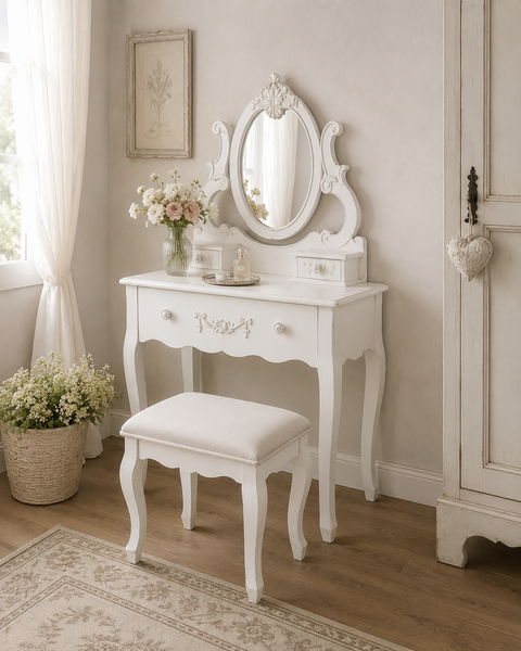 Toilette con Sgabello - L'Arte di Nacchi, 78x40x130cm