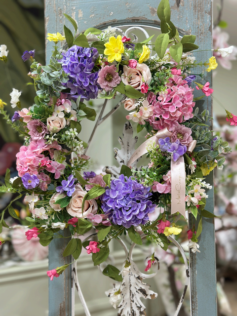 Ghirlanda Spring Fuoriporta Artigianale (38 cm) - Mata Creazioni