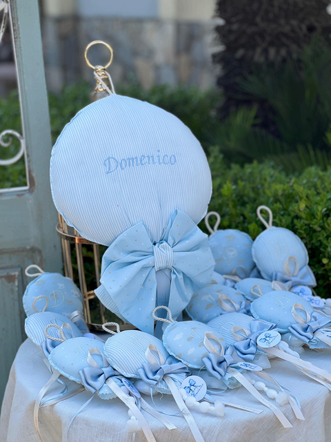 Fiocco Nascita Baloon Linea Nouvelle | Cotone Percalle Artigianale MataCreazioni