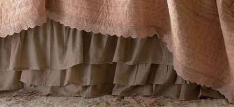 Vestiletto Matrimoniale Frill con Volant - 185x200x30