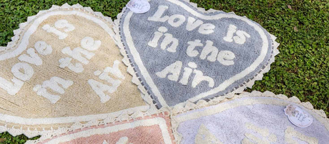 Tappeto Sagomato Love is in the Air - 60x65 cm (cipria, grigio, beige, perla)