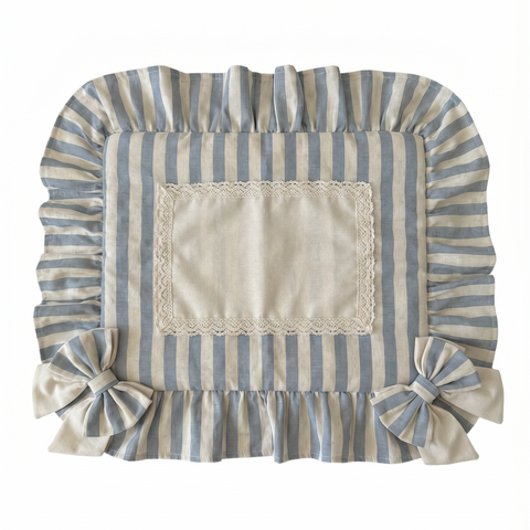 Copripiano Cottura Sartoriale Shabby Chic Imbottito Volant e Fiocchi - 50x60cm, 75x50cm