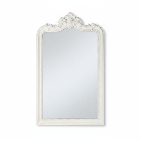 Specchiera Rettangolare Bianco Antico - L'Arte di Nacchi, 80x9x130cm