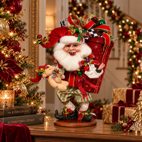 Elfo di Natale con Pacco Regalo (Xmas Present Elf Med) - Mark Roberts per Goodwill, 61 cm