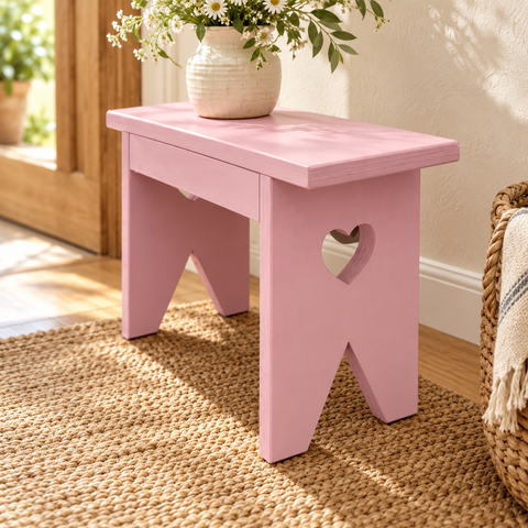 Sgabellino con Cuore – Kaluka Shabby Chic