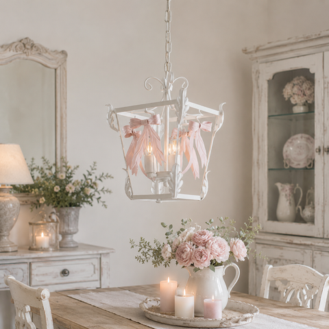 Lantern Chandelier Bow Line Miù 46x35cm