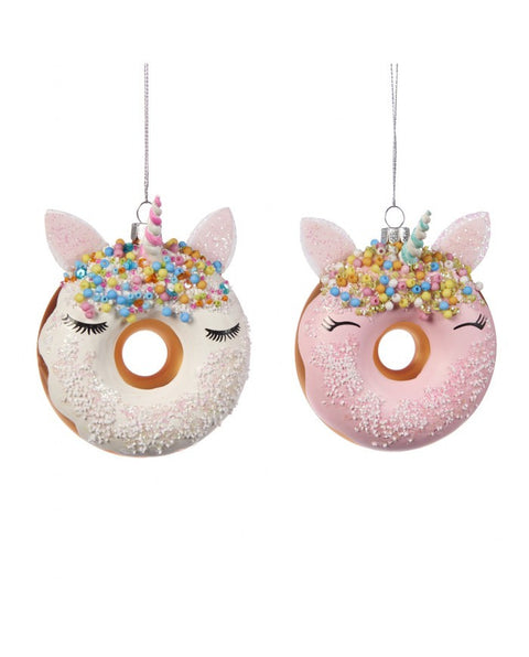 Decorazione Donut Unicorno Rosa/Bianco 12 cm – Goodwill Christmas Collection