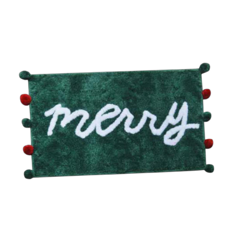 Tappeto Natalizio “Merry” 50×80 cm – 5 Varianti | Decorazioni Invernali per Bagno o Ingresso