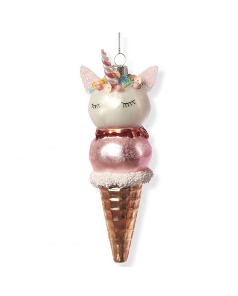 Addobbo Natalizio "Gelati Unicorno" 11cm - Goodwill