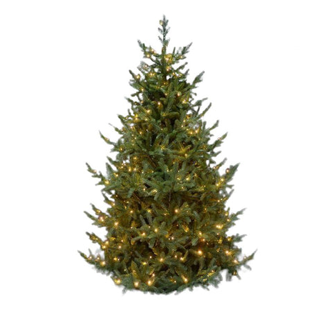 Albero di Natale Verde con Luci LED Flash – PE+PVC Real Touch, H.180/210/240 cm