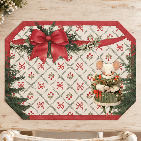 Tovaglietta Natalizia in Vinile Assortita Collezione Favola di Natale – Blanc MariClò, 45x35cm