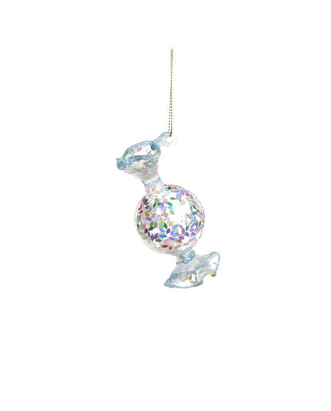 Decorazioni Caramella in Vetro con Foil Rosa/Blu/Oro 8 cm – Goodwill Christmas Collection