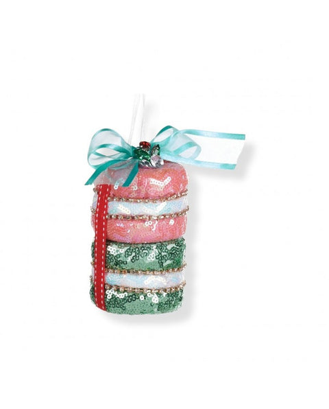 Decorazione Macaron/Donut Sequin Rosa 11 cm – Goodwill Christmas Collection