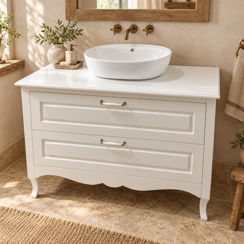 Mobile Bagno 2 Cassetti – Kaluka Shabby Chic