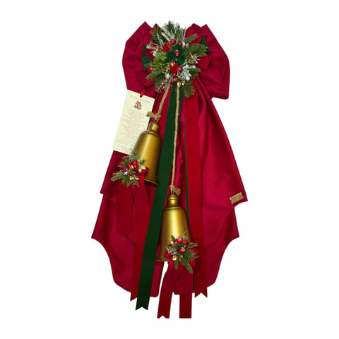 Fioccò Melodie di Natale con Campane Dorate H80 cm - Rosso o Verde | Madame Fioccò