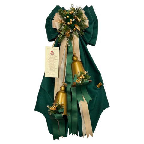 Fioccò Melodie di Natale con Campane Dorate H80 cm - Rosso o Verde | Madame Fioccò