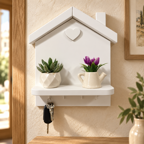 Portachiavi a Casetta con Mensolina – Kaluka Shabby Chic