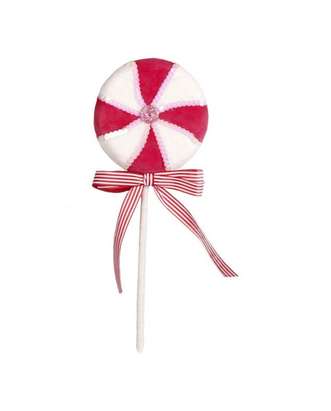 Decorazione Lollipop Swirl Tessuto 35 cm Rosa/Bianco – Goodwill Christmas Collection