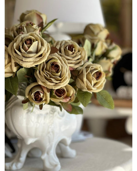 Olive green roses