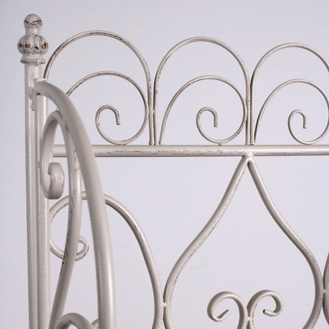 Etagere in Metallo Bianco Anticato Shabby Chic - 40x25x160 cm