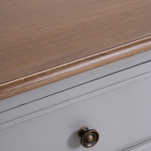 Credenza Shabby Chic Grigia "Vicenzo" in Pino e MDF - 120x40x90 cm