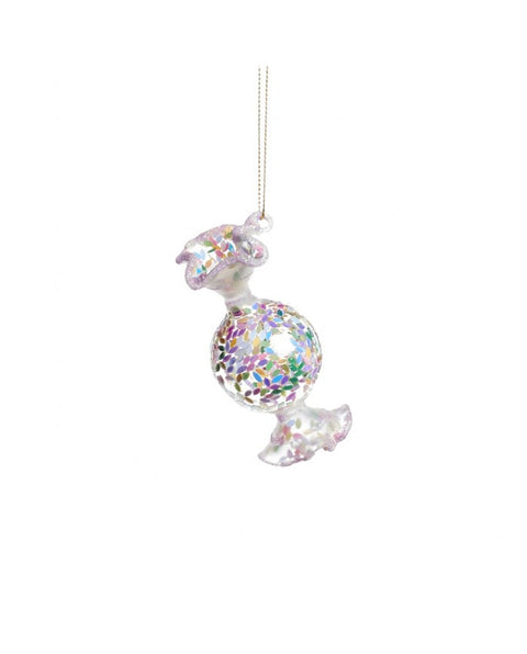 Decorazioni Caramella in Vetro con Foil Rosa/Blu/Oro 8 cm – Goodwill Christmas Collection