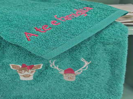 Set Spugna “I Natalini” 1+1 Ricamato – Varianti Teddy e Santa