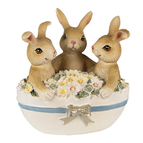 Bunnies in a flowerpot
