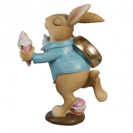 Rabbit with clock and ice cream