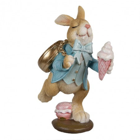 Rabbit with clock and ice cream