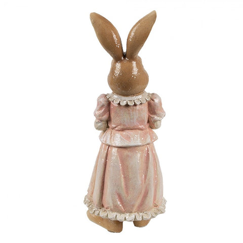 Statuetta Decorativa Coniglio con Teiera - 11x11x26 cm