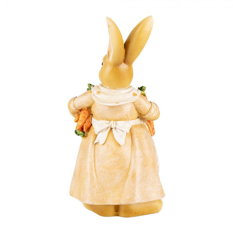 Statuetta Decorativa Coniglio con Carote - 10x8x20 cm