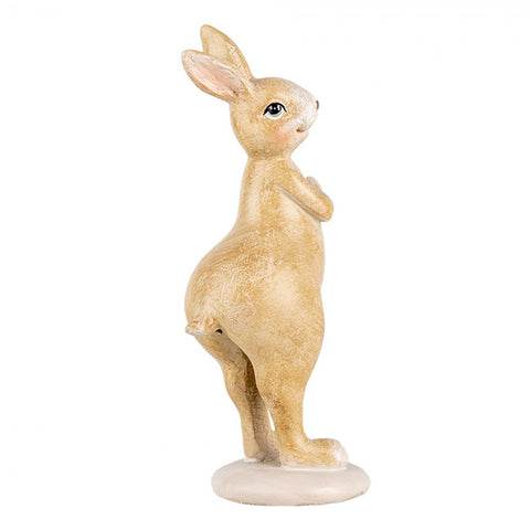 Statuetta Decorativa Coniglio con Uovo 4x5x13 cm