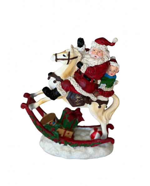 Santa Claus on a rocking horse