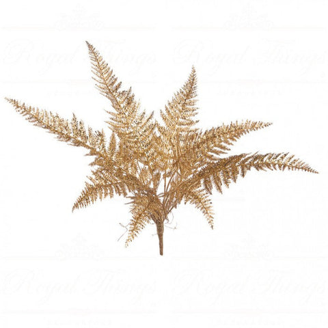Cespuglio Decorativo Felce Glitter Oro 61 cm – Goodwill