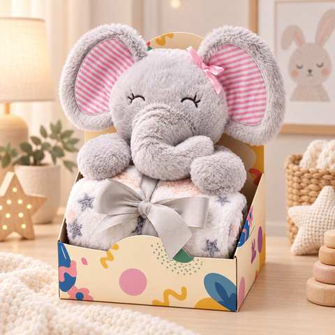 Copertina in Pile per Bambini - 75x90 cm con Peluche Animaletti