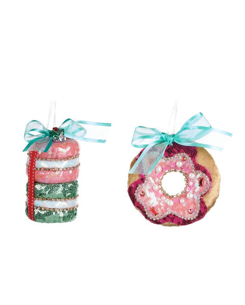 Decorazione Macaron/Donut Sequin Rosa 11 cm – Goodwill Christmas Collection