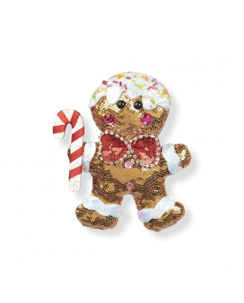 Decorazione Gingerbread Boy/Girl Sequin Rosa 16 cm – Goodwill Christmas Collection